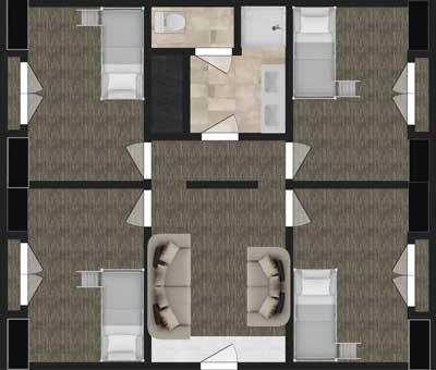 Floor Plan for Living Center North